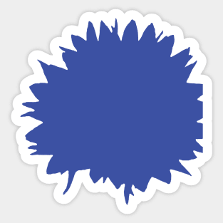 Abstract Flower Cornflower Royal Blue Sticker